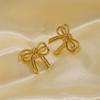 Design Sweet And Cool Style Bow Knot Earrings Women'S Simple Elegant Jewelry Gifts Dropshipping