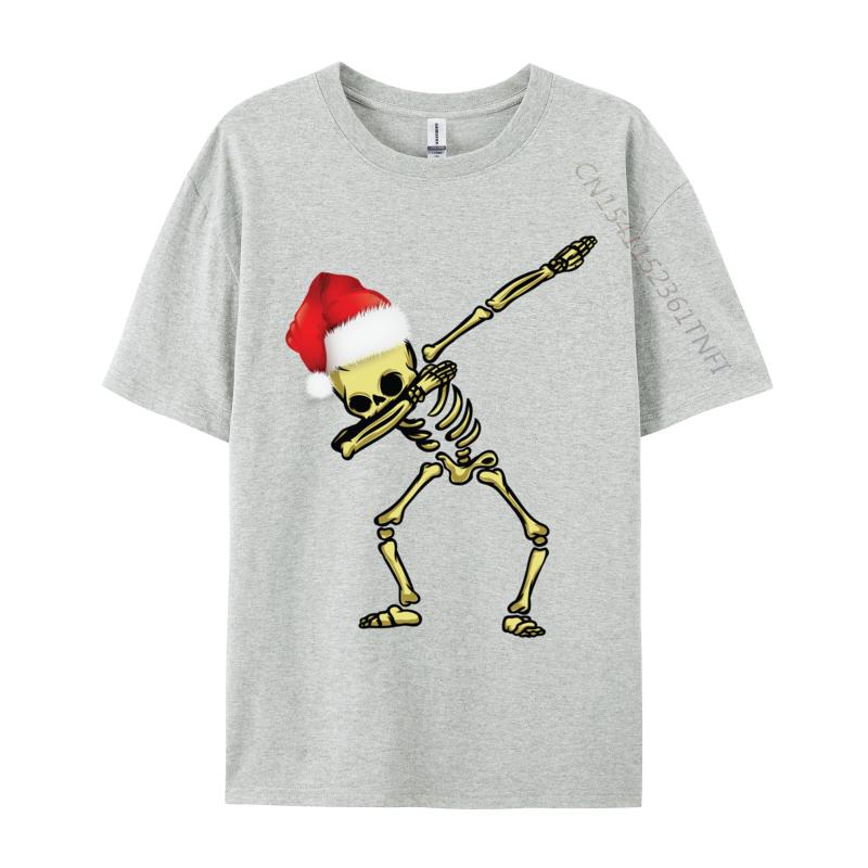 Skull Dab Dabbing Dance Funny Christmas Human Skull T-Shirts T Shirt For Autumn Cotton O Neck Streetwear T-Shirt Tshirt