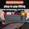 1pcs New Car Crevice Storage Box with 2 USB Charger Colorful LED Seat Gap Slit Pocket Seat Organizer Card Phone Bottle Cups Holder