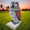 Статуя совы, ночник, реалистичная садовая статуя совы со светящимися глазами на солнечных батареях