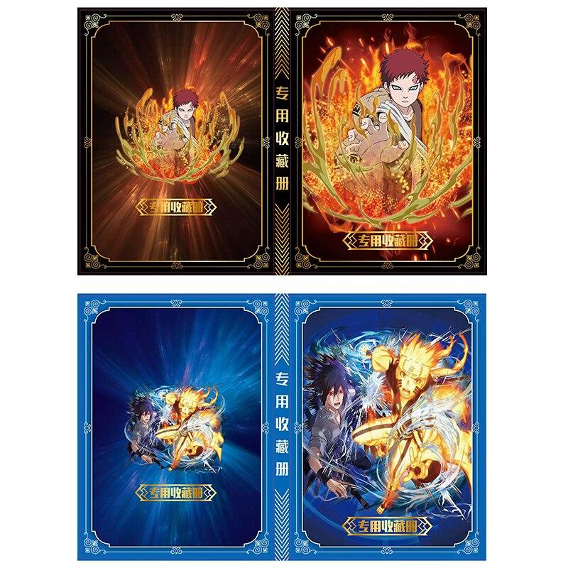 Аниме Наруто карты альбом книга мультфильм аниме Узумаки Наруто игровая карта папка загруженный список коллекция карт книга ребенок крутая игрушка в подарок