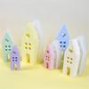 Heart House Concrete Silicone Molds Christmas Home Gypsum Mold Casting Light Heart Houses Candle Resin Mould Pottery Making