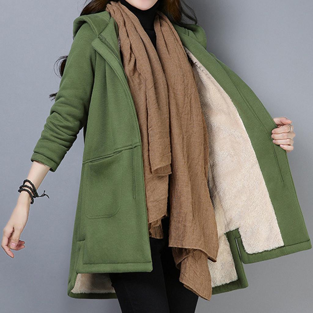 Womens Lapel Cashmere Wool Blend Trench Long Coat Hooded Outwear Oversize Jacket