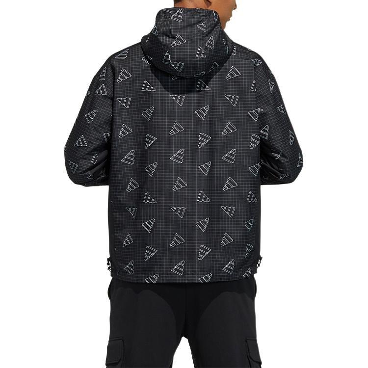 adidas Куртки Мужские Черные С Капюшоном Несъемным Средней Длины GP1825