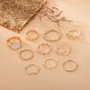 10Pcs Gold Knuckle Rings Set for Women Girls Boho Twist Cross Irregular Geometric Rings Stackable Midi Rings Pack Gift for Various Occasions