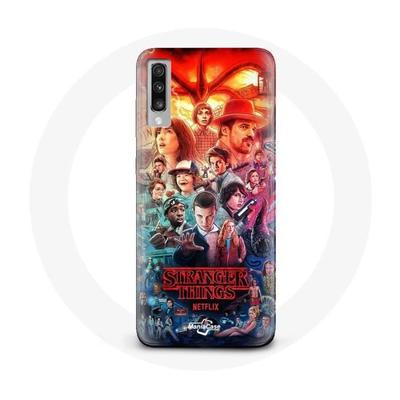 Coque Pour Samsung Galaxy A50 Stranger Things Teaser Saison 4 Affiche Personnages Art