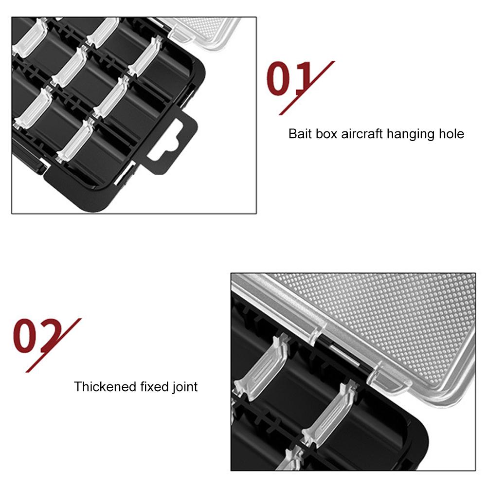 Портативные коробки для рыболовных снастей Водонепроницаемые универсальные коробки для приманок и крючков Ударопрочные регулируемые перегородки Аксессуары для рыболовных снастей