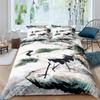 Nature Landscape Duvet Cover King/Queen Size,Chinese Ink Painting Style Bedding Set Mountain River 2/3pcs Polyester Quilt Cover