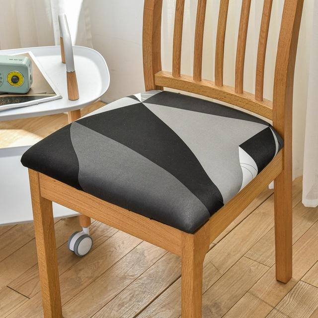 All Seasons Print Seat Cushion Cover For Dining Room Home Decor Spandex Stretch Chair Covers Removable Washable Chair Protector