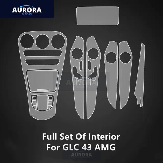 For MERCEDES GLC AMG 20-22 X253 C253 Car Interior Center Console Transparent TPU Protective Film Anti-scratch Repair Film Refit