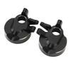 2Pcs RC Steering Knuckles Black Coated Brass Front Steering Knuckles Replacement for Capra SCX10 1/1
