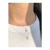 Women's Dragonfly And Heart Model 925 Sterling Silver Necklace Set