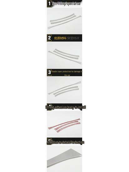 GL8 Front Bumper Lip and Grille Trim Anti-Scratch Decorative Stickers for 2017 Model