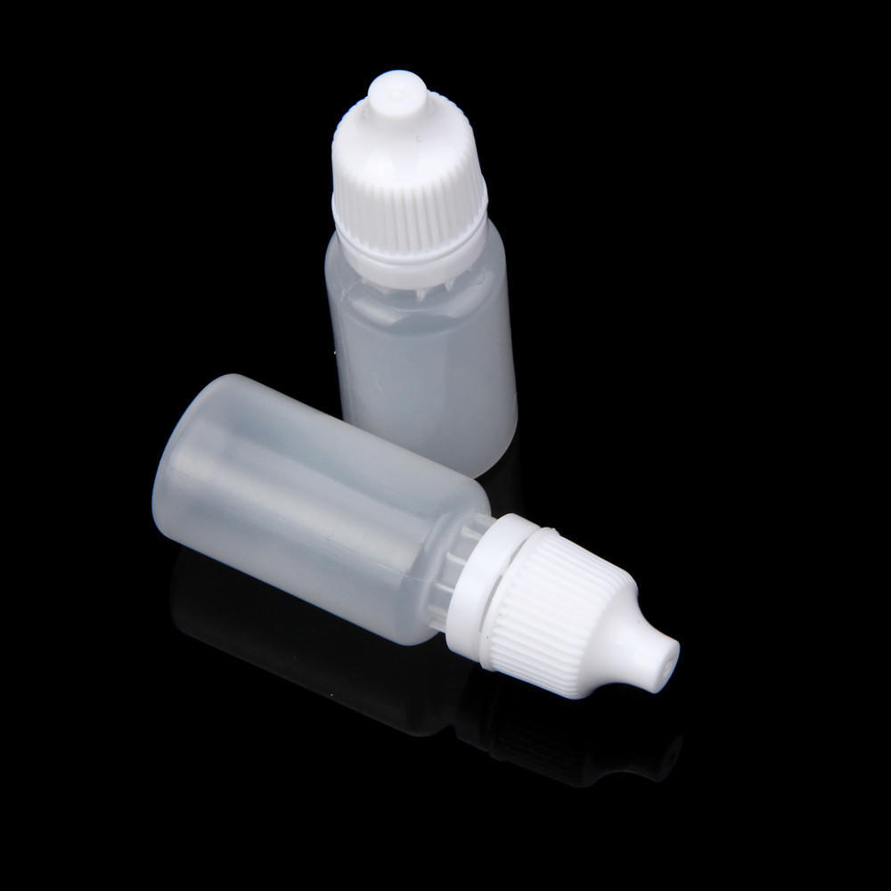 50PCS 10ml Empty Plastic Squeezable Dropper Bottles Eye Liquid Dropper