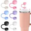 Straw Covers Cap Reusable Silicone Straw Toppers Compatible with Cup Spill Leak Stopper Splash Dust Proof Straws Cover