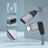ULT-WIIQ USB Type C Extension Cable 1m L Shape 90 Degrees 3.1 Gen2(10Gbps) Male To Female Usb-c Conversion Adapter High Speed Data transfer/5A Fast