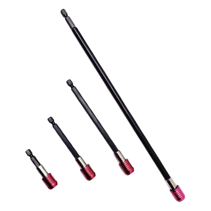 4Pcs Drill Bit Extension Set Magnetic Drill Screwdriver Bit Holder Bar Chucks Holder Extenders 1/4inch Hex Bit Holder