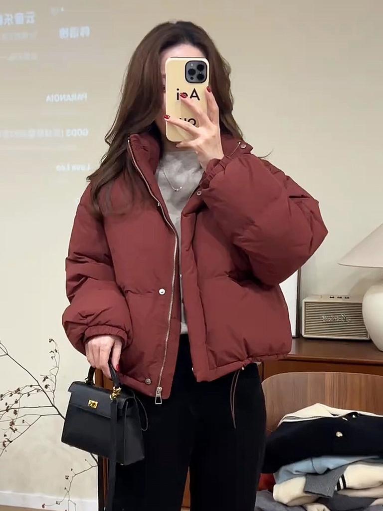 Пуховик женский зимний новый 2024 корейская версия белого утиного пуха куртка супер красивое маленькое утолщенное модное пальто