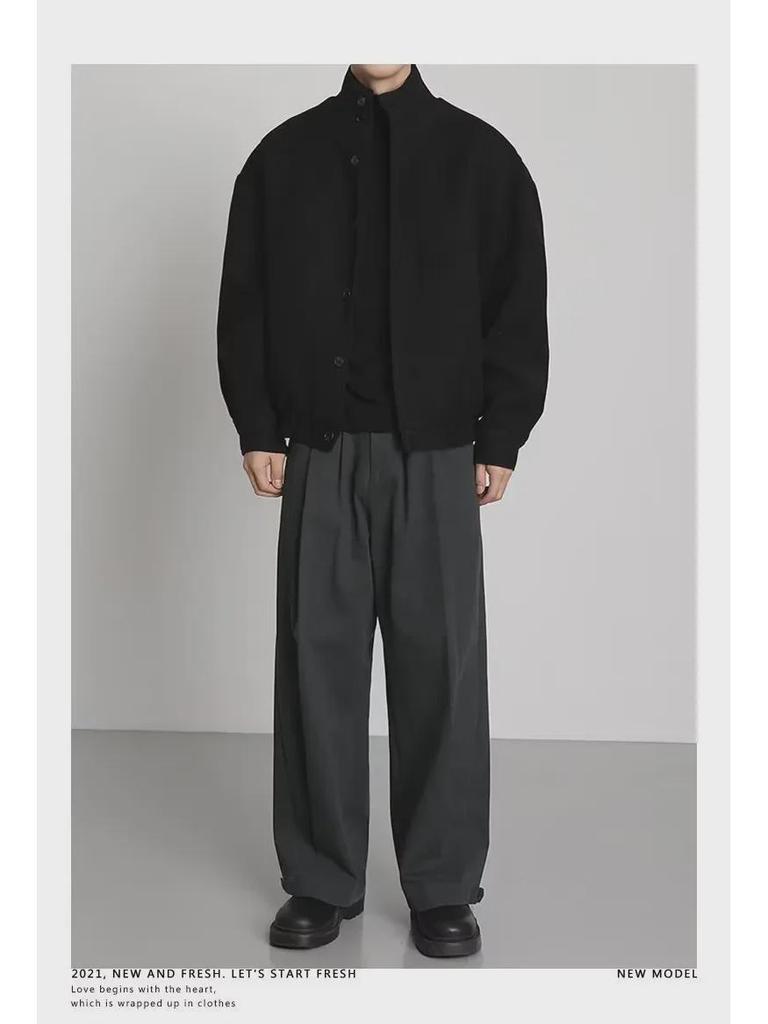 Модная мужская куртка весна/осень 2024 года: Главная улица Гонконга, японский Харадзюку, корейские мотивы, свободный крой.