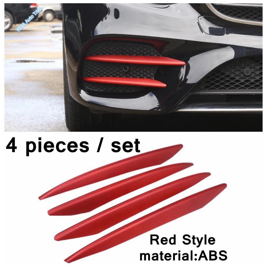 For Mercedes Benz E Class W213 Sport E260 E300 2016 2017 2018 Car Accessories Front Fog Lamp Strips Trim Cover Carbon Fiber