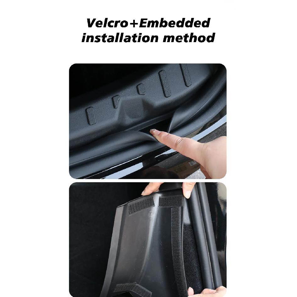 For Tesla New Model Y LAUNCH 2025 Trunk Threshold Strip TPE  Anti Scratch Protection Lid