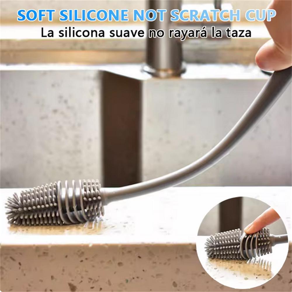 Модная унисекс-щетка для чистки чашек, длинная щетка для чистки, чистящее средство для бутылочек, щетка для чистки, щетка для дома, полезная силиконовая детская бутылочка