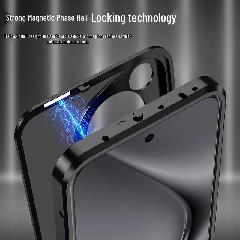 Чехол для телефона Huawei Pura70 Pro с металлическим каркасом, матовой задней панелью на защелках, для P80 Ultra