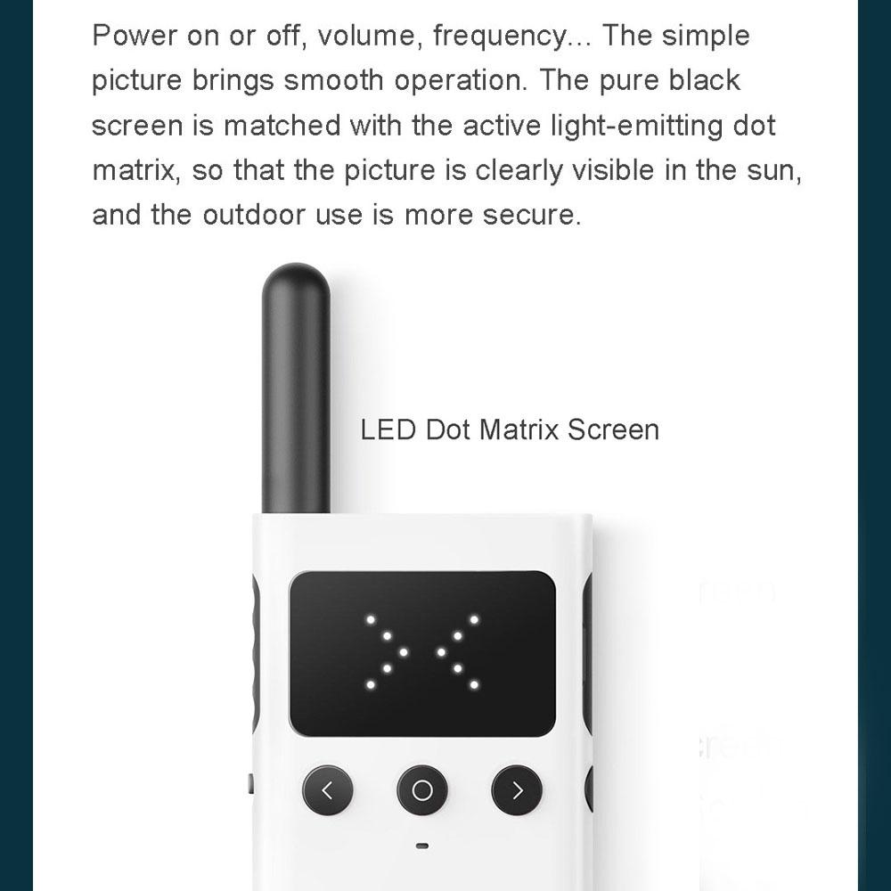 Xiaomi Mijia Smart Walkie Talkie 1S с FM-радиодинамиком, управление через приложение для смартфона, Bluetooth, обмен местоположением, быстрый командный разговор на открытом воздухе