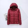 Down Jacket Women's Short Lightweight Warm and Slim Korean Version of The White Duck Down Hooded Jacket