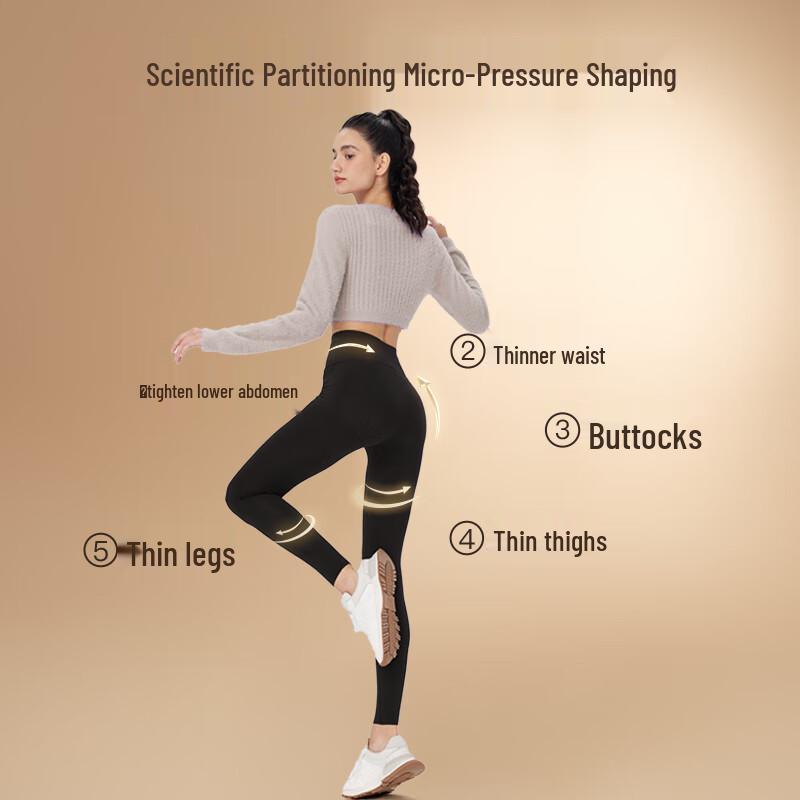 MissWiss Women's Cashmere Blend Fleece-Lined Shaping Leggings