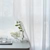 1pc Modern Solid Colour Sheer Curtain, Rod Pocket Curtains for Living Room Bedroom, Home Decoration, French Window Screen