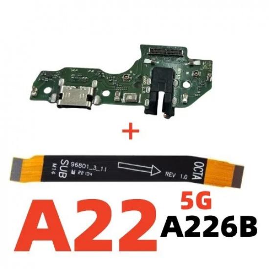 Зарядный USB-порт + Шлейф материнской платы для SamSung A21S A22 A31 A32 A50 A51 A52 A53 A70 A72 A536B Разъем зарядки Материнская плата