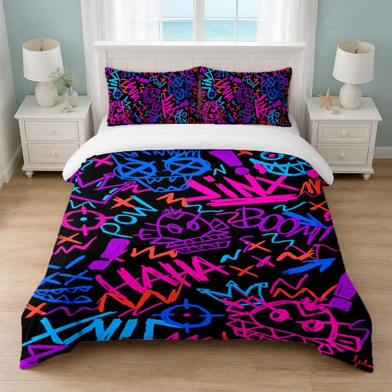 Arcane Bedroom 3Pcs Bedding Set Soft Bed Sheet Pillowcases Home Bedding Decoration