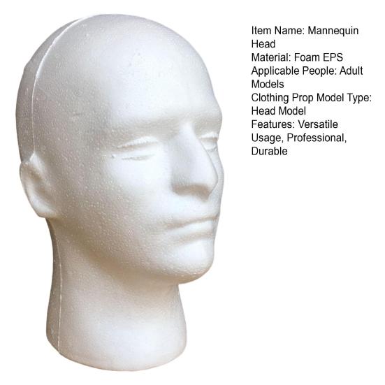 Пенопластовая голова манекена для париков, шапки, шарф, легкая витрина, держатель для парика для салона рисования своими руками