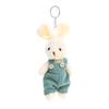 Милая пара кроликов плюшевая игрушка мультяшный кролик кулон мягкая кукла брелок автомобильный брелок сумка декор для рюкзака детский подарок