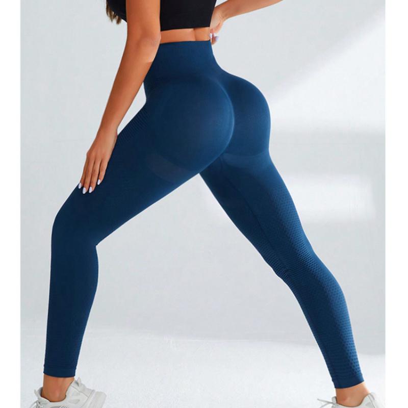 Slim Fit Бесшовные штаны для фитнеса и йоги Женские беговые тренировочные спортивные леггинсы для йоги Женские леггинсы с высокой талией Push Up Плотные офисные женские брюки для йоги 24419