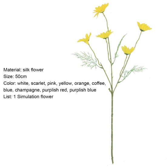 1 шт. поддельный цветок 5 головок яркие красочные специальные широкое применение искусственный цветок для стола
