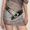 Waist Closure Waist Corset Belts Shiny Wide Rhinestone Belt Elegant Elastic Cummerbunds  Girl