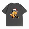 Unisexs Clothing New 100 Cotton Summer TShirt Demon Slayer Unisexs TShirt Zenitsu Print Casual Oversized Unisexs TShirt