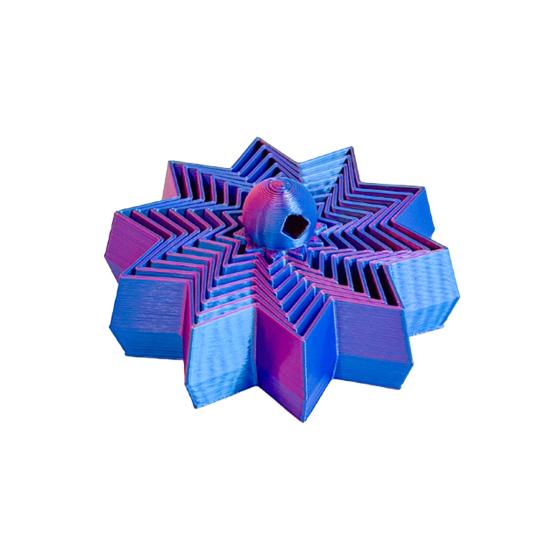 Расширенная сенсорная фиджет-звезда Вращающаяся спиральная звезда Фиджет-игрушка Вращающаяся башня Гибкая звезда с ручкой для снятия стресса и тревоги Домашняя офисная настольная игрушка