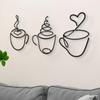 1Pc Creative Coffee Wall Hangings Coffee Shop Decorations Interior Wall Decorations Wall Hanging Iron Paintings
