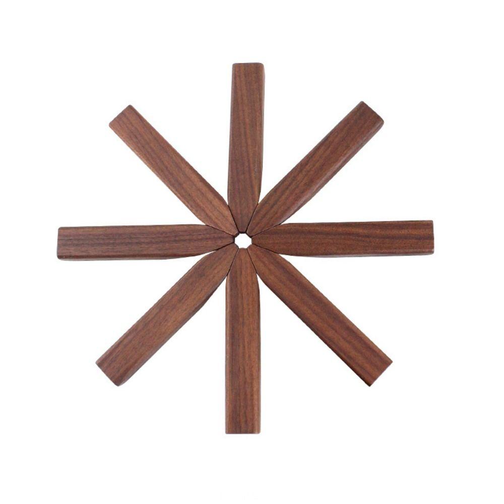 Non-Slip Walnut Tree Table Mat Set Tree Shape Placemats Wooden Trivet for Hot Dishes Bowl