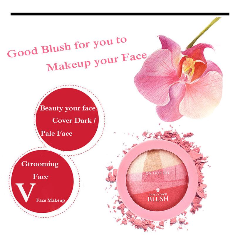 Blush Makeup Natural Baked Blusher Powder Palette Charming Cheek Makeup Face Blusher Cosmetic