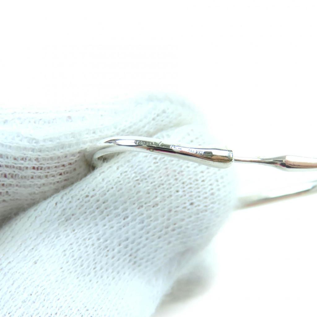 TIFFANY&Co. Pierce Open Heart Hoop Earrings Silver 925 Women Used