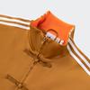 Adidas Оригинальная куртка унисекс в стиле SS24 в китайском стиле с полосками на пуговицах и воротником-стойкой, повседневная, с длинным рукавом, светло-коричневая, JD3379
