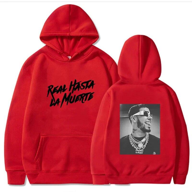 Толстовки унисекс с принтом Anuel AA, пальто, повседневный спортивный костюм унисекс, женский пуловер с капюшоном, одежда y2k