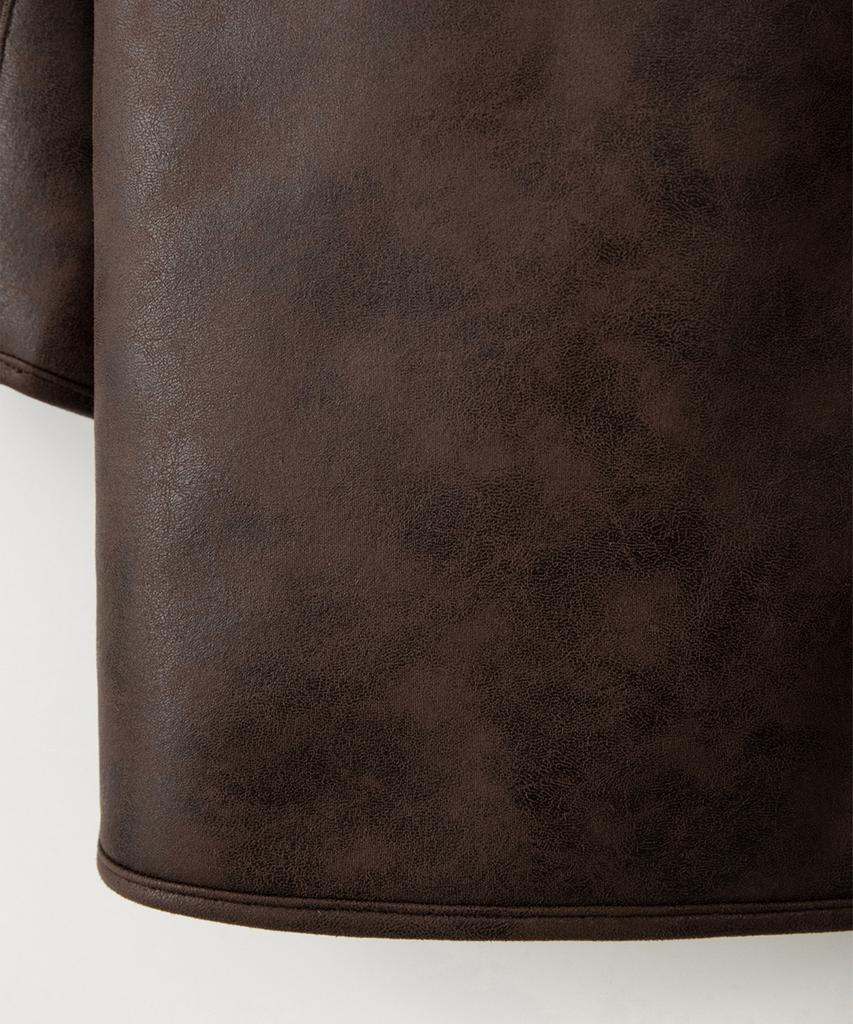 Somewherebutter Vintage Shearling Mustang - Dark Brown