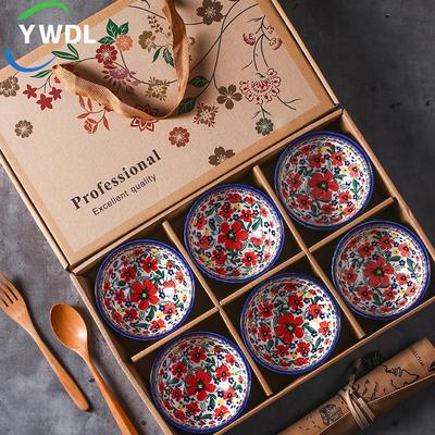 2/4/6 предметов японской керамики миски для хлопьев 4.5 дюйма десерт салат закусочная миска кухонная лапша набор столовых приборов безопасен для микроволновой печи подарочная коробка