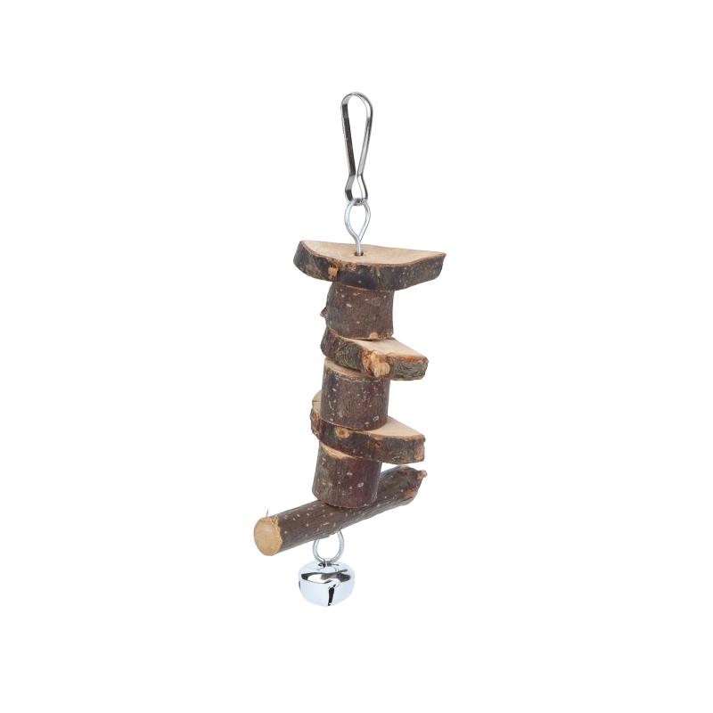 Parrot Suspension Bridge Rest Swing Toy Eco-Friendly Natural Wood Perch Stand for Budgerigar Cockatiel Bird Play Accessory