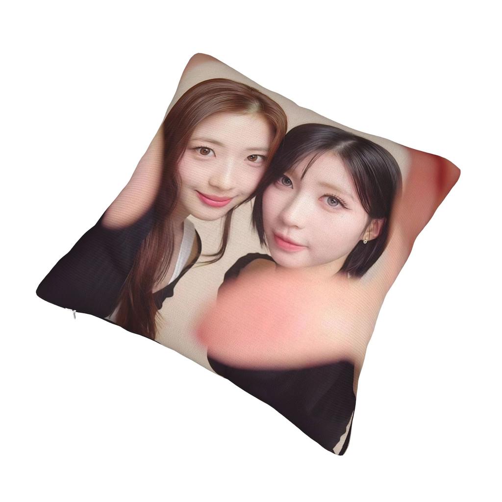 Подушка с принтом группы Babymonsters в стиле K-pop, чехол из мягкой ткани, декоративная наволочка для подушки, домашняя, квадратная, 40*40 см
